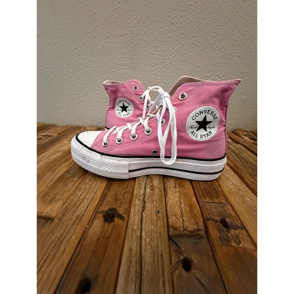 Converse Chuck Taylor All Star Move High Top Size 7 Pink Platform Sneaker 571631